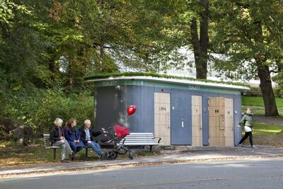 Offentlig toalett Slottsskogen med design av White arkitekter